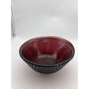 Blenko Amethyst Hobnail Glimmer Art Glass Bowl 943S Vintage USA